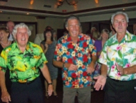The SHIRTS...Brian Davey, Bill Mesenburg And Len Sowerby...Summer Party 2012
