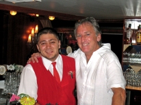 With barman Bogdan on the "Rotterdam".